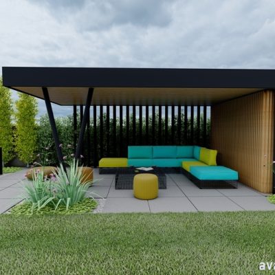 Nowoczesna pergola ogrodowa