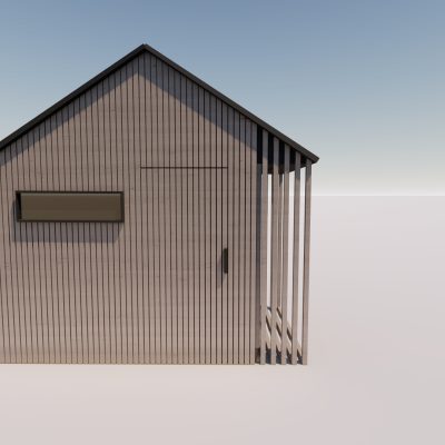 Domek narzędziowy tradycyjny z miejscem na przechowywanie drewna