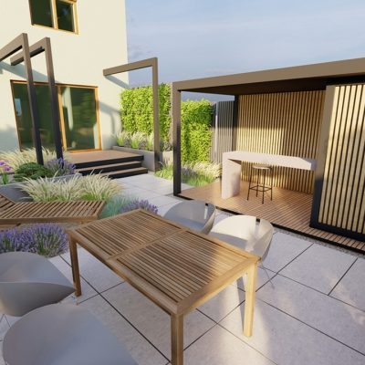 Ogrodowa pracownia z miejscem do przechowywania