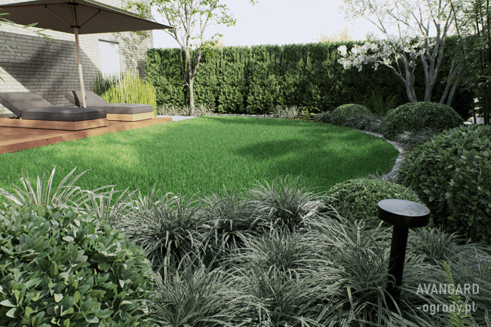 Oświetlenie ogrodowe, Projekt małego ogrodu